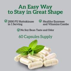 OEM Factory Nattokinase Serrapeptase Capsules 2000FU Nattokinase 240000SPU Serrapeptase With CoQ10 10mg Vitamin B6 1.6mg Vitamin C 20mg Black Pepper Extract Cardiovascular Support Healthy Enzymes Vegan 60 Capsules,MY SHOP,OEM Factory Nattokinase Serrapeptase Capsules 2000FU Nattokinase 240000SPU Serrapeptase With CoQ10 10mg Vitamin B6 1.6mg Vitamin C 20mg Black Pepper Extract Cardiovascular Support Healthy Enzymes Vegan 60 Capsules