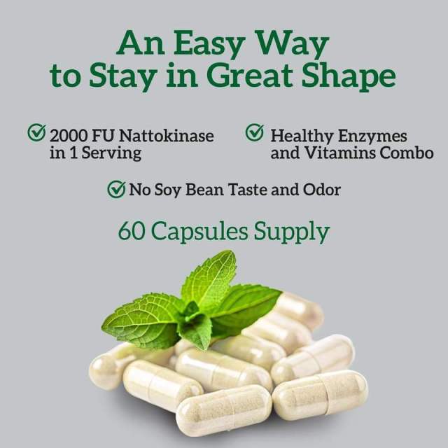 OEM Factory Nattokinase Serrapeptase Capsules 2000FU Nattokinase 240000SPU Serrapeptase With CoQ10 10mg Vitamin B6 1.6mg Vitamin C 20mg Black Pepper Extract Cardiovascular Support Healthy Enzymes Vegan 60 Capsules,MY SHOP,OEM Factory Nattokinase Serrapeptase Capsules 2000FU Nattokinase 240000SPU Serrapeptase With CoQ10 10mg Vitamin B6 1.6mg Vitamin C 20mg Black Pepper Extract Cardiovascular Support Healthy Enzymes Vegan 60 Capsules
