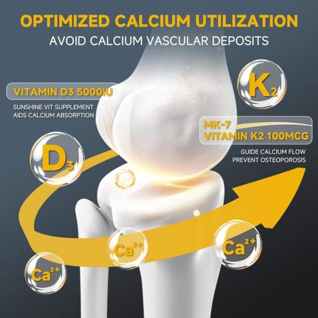 OEM Factory Vitamin D3 K2 Capsules 5000IU D3 100mcg K2 MK-7 With Zinc 2mg Boron 2mg MCT Powder 100mg Supports Bone Health Heart Health Calcium Absorption Mineral Utilization Energy Recovery 90 Capsules,MY SHOP,OEM Factory Vitamin D3 K2 Capsules 5000IU D3 100mcg K2 MK-7 With Zinc 2mg Boron 2mg MCT Powder 100mg Supports Bone Health Heart Health Calcium Absorption Mineral Utilization Energy Recovery 90 Capsules