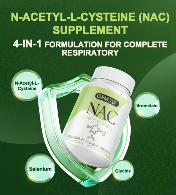 OEM Factory NAC 4-in-1 Capsules N-Acetyl Cysteine 1200mg With Bromelain 100mg Selenium 50mcg Glycine 100mg Supports Respiratory Function Reduces Oxidative Stress Antioxidant Support Vegan 90 Capsules 45 Servings,MY SHOP,OEM Factory NAC 4-in-1 Capsules N-Acetyl Cysteine 1200mg With Bromelain 100mg Selenium 50mcg Glycine 100mg Supports Respiratory Function Reduces Oxidative Stress Antioxidant Support Vegan 90 Capsules 45 Servings
