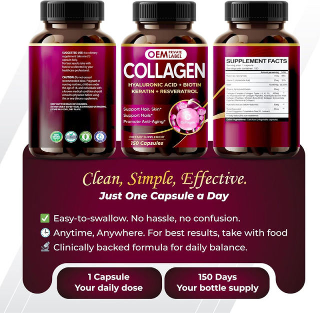 OEM Factory Collagen Complex Capsules With Hyaluronic Acid Biotin Keratin Resveratrol Multi-Source Collagen Fish Bovine Chicken Eggshell Supports Hair Skin Nails Anti-Aging 150 Capsules 150 Day Supply,MY SHOP,OEM Factory Collagen Complex Capsules With Hyaluronic Acid Biotin Keratin Resveratrol Multi-Source Collagen Fish Bovine Chicken Eggshell Supports Hair Skin Nails Anti-Aging 150 Capsules 150 Day Supply