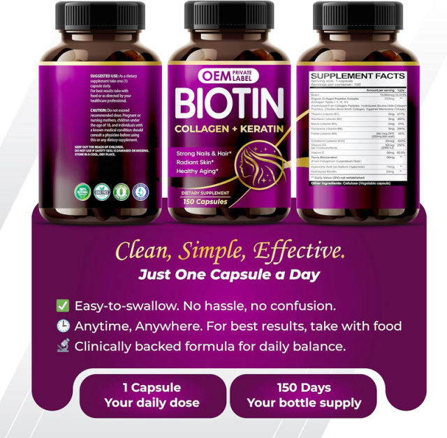 OEM Supplier Advanced 16-in-1 Beauty Formula Hydrolyzed Fish Collagen Chicken Bone Broth Bovine Hide Eggshell Membrane Collagen Biotin Keratin Hyaluronic Acid Vitamin D3 C Thiamin Riboflavin Niacin B6 Folate Trans-Resveratrol 150 Capsules,MY SHOP,OEM Supplier Advanced 16-in-1 Beauty Formula Hydrolyzed Fish Collagen Chicken Bone Broth Bovine Hide Eggshell Membrane Collagen Biotin Keratin Hyaluronic Acid Vitamin D3 C Thiamin Riboflavin Niacin B6 Folate Trans-Resveratrol 150 Capsules