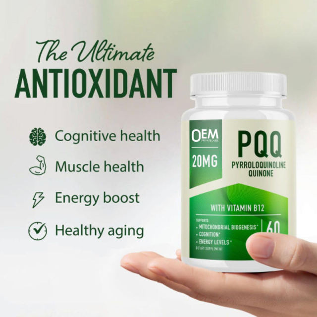 OEM Factory PQQ Capsules 20mg Pyrroloquinoline Quinone With CoQ10 200mg Vitamin B12 Methylcobalamin Supports Cognition Mitochondrial Biogenesis Energy Levels Cellular Health Vegan Non-GMO Gluten Free 60 Capsules,MY SHOP,OEM Factory PQQ Capsules 20mg Pyrroloquinoline Quinone With CoQ10 200mg Vitamin B12 Methylcobalamin Supports Cognition Mitochondrial Biogenesis Energy Levels Cellular Health Vegan Non-GMO Gluten Free 60 Capsules