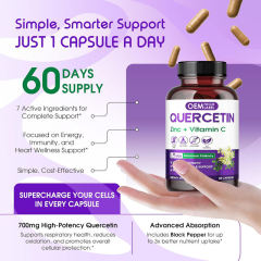 OEM Factory 7-in-1 Quercetin Formula 700mg With Bromelain 100mg Ashwagandha 150mg Zinc Vitamin C Green Tea Black Pepper 3x Higher Absorption Energy Strength Cardiovascular Immune Support 60 Capsules,MY SHOP,OEM Factory 7-in-1 Quercetin Formula 700mg With Bromelain 100mg Ashwagandha 150mg Zinc Vitamin C Green Tea Black Pepper 3x Higher Absorption Energy Strength Cardiovascular Immune Support 60 Capsules