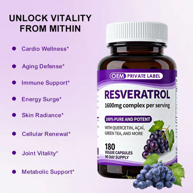 OEM Factory Resveratrol Complex 1600mg Per Serving Polygonum Cuspidatum Root Extract 800mg 50% Trans-Resveratrol Organic Acai 680mg Green Tea Grape Seed Quercetin Red Wine Extract Antioxidant Anti-Aging 180 Veggie Capsules,MY SHOP,OEM Factory Resveratrol Complex 1600mg Per Serving Polygonum Cuspidatum Root Extract 800mg 50% Trans-Resveratrol Organic Acai 680mg Green Tea Grape Seed Quercetin Red Wine Extract Antioxidant Anti-Aging 180 Veggie Capsules
