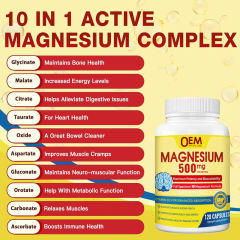 OEM Factory Full Spectrum Magnesium Complex 500mg Per Serving 10 Magnesium Forms Glycinate Malate Citrate Taurate Oxide Aspartate Gluconate Orotate Carbonate Ascorbate With Vitamin D3 Zinc B6 Manganese 120 Capsules,MY SHOP,OEM Factory Full Spectrum Magnesium Complex 500mg Per Serving 10 Magnesium Forms Glycinate Malate Citrate Taurate Oxide Aspartate Gluconate Orotate Carbonate Ascorbate With Vitamin D3 Zinc B6 Manganese 120 Capsules