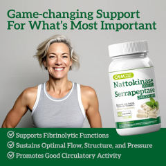 OEM Factory Nattokinase Serrapeptase Capsules 2000FU Nattokinase 240000SPU Serrapeptase With CoQ10 10mg Vitamin B6 1.6mg Vitamin C 20mg Black Pepper Extract Cardiovascular Support Healthy Enzymes Vegan 60 Capsules,MY SHOP,OEM Factory Nattokinase Serrapeptase Capsules 2000FU Nattokinase 240000SPU Serrapeptase With CoQ10 10mg Vitamin B6 1.6mg Vitamin C 20mg Black Pepper Extract Cardiovascular Support Healthy Enzymes Vegan 60 Capsules