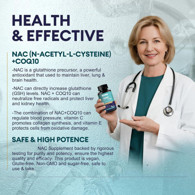 OEM Factory NAC 7-in-1 Capsules N-Acetyl-L-Cysteine 1000mg Free Form With CoQ10 50mg Vitamin C 30mg Vitamin E 10mg Vitamin D3 10000IU Vitamin B6 1.7mg B12 6mcg Antioxidant Liver Kidney Brain Nerve Immune Respiratory Support 120 Capsules,MY SHOP,OEM Factory NAC 7-in-1 Capsules N-Acetyl-L-Cysteine 1000mg Free Form With CoQ10 50mg Vitamin C 30mg Vitamin E 10mg Vitamin D3 10000IU Vitamin B6 1.7mg B12 6mcg Antioxidant Liver Kidney Brain Nerve Immune Respiratory Support 120 Capsules