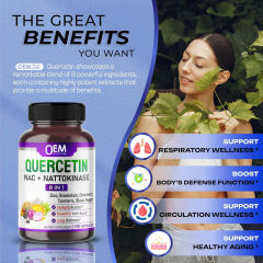 OEM Factory Quercetin NAC Nattokinase 8-in-1 Capsules With Bromelain Zinc Elderberry Turmeric Black Pepper Immune Booster Respiratory Support Lung Wellness Anti-Aging Circulatory Health Cognitive Function 150 Capsules,MY SHOP,OEM Factory Quercetin NAC Nattokinase 8-in-1 Capsules With Bromelain Zinc Elderberry Turmeric Black Pepper Immune Booster Respiratory Support Lung Wellness Anti-Aging Circulatory Health Cognitive Function 150 Capsules