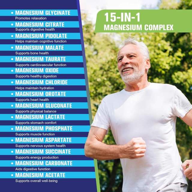 OEM Factory 15-in-1 Magnesium Complex 1350mg Per Serving 180mg Elemental Magnesium 15 Active Forms Glycinate Malate Pidolate Citrate Oxide Lactate Chloride Phosphate Aspartate Orotate Taurate Succinate Gluconate Carbonate Acetate 120 Capsules,MY SHOP,OEM Factory 15-in-1 Magnesium Complex 1350mg Per Serving 180mg Elemental Magnesium 15 Active Forms Glycinate Malate Pidolate Citrate Oxide Lactate Chloride Phosphate Aspartate Orotate Taurate Succinate Gluconate Carbonate Acetate 120 Capsules