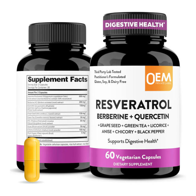 One-Stop OEM Service Resveratrol Berberine Quercetin Formula 600mg Japanese Knotweed Extract 200mg Berberine HCL 150mg Quercetin Grape Seed Green Tea Licorice Anise Chicory Black Pepper Digestive Health 60 Capsules,MY SHOP,One-Stop OEM Service Resveratrol Berberine Quercetin Formula 600mg Japanese Knotweed Extract 200mg Berberine HCL 150mg Quercetin Grape Seed Green Tea Licorice Anise Chicory Black Pepper Digestive Health 60 Capsules