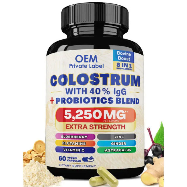 OEM Factory Private Label Bovine Colostrum 8-in-1 Capsules 500mg Colostrum 40% IgG Plus Probiotics L-Glutamine Elderberry Zinc Vitamin C Astragalus Ginger Immune Gut Health Support 60 Veggie Capsules,MY SHOP,OEM Factory Private Label Bovine Colostrum 8-in-1 Capsules 500mg Colostrum 40% IgG Plus Probiotics L-Glutamine Elderberry Zinc Vitamin C Astragalus Ginger Immune Gut Health Support 60 Veggie Capsules