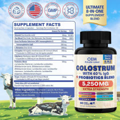 OEM Factory Private Label Bovine Colostrum 8-in-1 Capsules 500mg Colostrum 40% IgG Plus Probiotics L-Glutamine Elderberry Zinc Vitamin C Astragalus Ginger Immune Gut Health Support 60 Veggie Capsules,MY SHOP,OEM Factory Private Label Bovine Colostrum 8-in-1 Capsules 500mg Colostrum 40% IgG Plus Probiotics L-Glutamine Elderberry Zinc Vitamin C Astragalus Ginger Immune Gut Health Support 60 Veggie Capsules