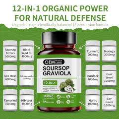 Private Label Manufacturer Organic 12-Herb Fusion Soursop Bitters 5000mg Black Seed Oil 4000mg Sea Moss Ashwagandha Turmeric Moringa Burdock Goat Weed Tamarind Hibiscus Garlic Bay Leaves Natural Defense 90 Capsules,MY SHOP,Private Label Manufacturer Organic 12-Herb Fusion Soursop Bitters 5000mg Black Seed Oil 4000mg Sea Moss Ashwagandha Turmeric Moringa Burdock Goat Weed Tamarind Hibiscus Garlic Bay Leaves Natural Defense 90 Capsules
