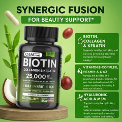 Private Label Manufacturer All-in-One Biotin Supplement 25000mcg Per Serving Collagen Keratin Hyaluronic Acid MSM Vitamin B-Complex A D3 Beauty Formula OEM,MY SHOP,Private Label Manufacturer All-in-One Biotin Supplement 25000mcg Per Serving Collagen Keratin Hyaluronic Acid MSM Vitamin B-Complex A D3 Beauty Formula OEM