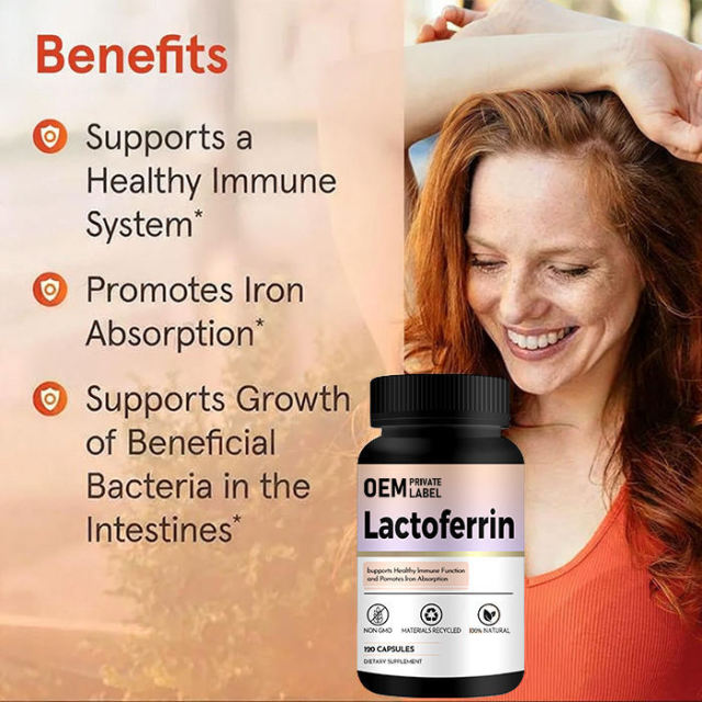 Private Label Manufacturer Pure Lactoferrin Supplement Capsules Immune Support Iron Absorption Natural Non-GMO 120 Count Bulk Wholesale OEM Service,MY SHOP,Private Label Manufacturer Pure Lactoferrin Supplement Capsules Immune Support Iron Absorption Natural Non-GMO 120 Count Bulk Wholesale OEM Service