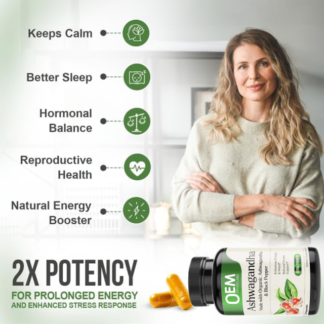 Private Label Manufacturer Organic Ashwagandha Supplement With Black Pepper 650mg Per Serving Natural Stress Relief Mood Support Energy Enhancement Non-GMO 60 Capsules Bulk OEM,MY SHOP,Private Label Manufacturer Organic Ashwagandha Supplement With Black Pepper 650mg Per Serving Natural Stress Relief Mood Support Energy Enhancement Non-GMO 60 Capsules Bulk OEM