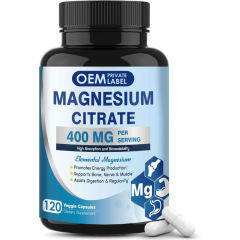 OEM Factory Private Label Magnesium Citrate Capsules 400mg Elemental Magnesium From 2,500mg Magnesium Citrate High Absorption Bioavailability Energy Production Bone Nerve Muscle Support Digestion Regularity 120 Veggie Capsules,MY SHOP,OEM Factory Private Label Magnesium Citrate Capsules 400mg Elemental Magnesium From 2,500mg Magnesium Citrate High Absorption Bioavailability Energy Production Bone Nerve Muscle Support Digestion Regularity 120 Veggie Capsules