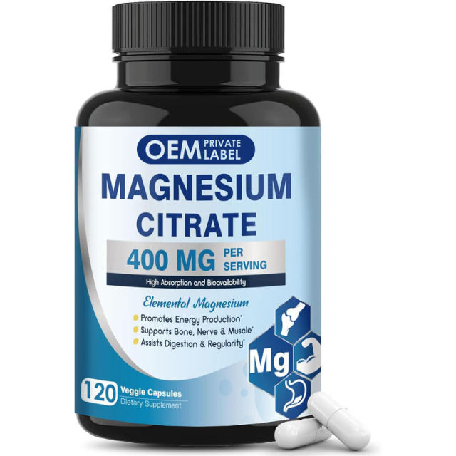 OEM Factory Private Label Magnesium Citrate Capsules 400mg Elemental Magnesium From 2,500mg Magnesium Citrate High Absorption Bioavailability Energy Production Bone Nerve Muscle Support Digestion Regularity 120 Veggie Capsules,MY SHOP,OEM Factory Private Label Magnesium Citrate Capsules 400mg Elemental Magnesium From 2,500mg Magnesium Citrate High Absorption Bioavailability Energy Production Bone Nerve Muscle Support Digestion Regularity 120 Veggie Capsules