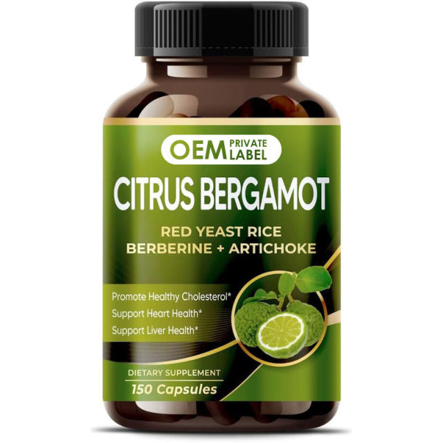 OEM Factory Private Label Citrus Bergamot Capsules With Red Yeast Rice Berberine Artichoke Niacin Odorless Garlic Psyllium Fenugreek Hibiscus Black Pepper Promote Healthy Cholesterol Heart Health Liver Support 150 Capsules,MY SHOP,OEM Factory Private Label Citrus Bergamot Capsules With Red Yeast Rice Berberine Artichoke Niacin Odorless Garlic Psyllium Fenugreek Hibiscus Black Pepper Promote Healthy Cholesterol Heart Health Liver Support 150 Capsules