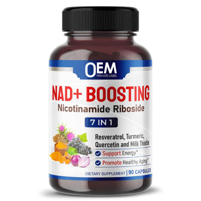 GMP Certified OEM NAD+ Boosting Formula 7-in-1 Nicotinamide Riboside Resveratrol Turmeric Quercetin Milk Thistle 7,800mg Per Serving Promotes Energy Production Anti-Aging Support 90 Capsules,MY SHOP,GMP Certified OEM NAD+ Boosting Formula 7-in-1 Nicotinamide Riboside Resveratrol Turmeric Quercetin Milk Thistle 7,800mg Per Serving Promotes Energy Production Anti-Aging Support 90 Capsules
