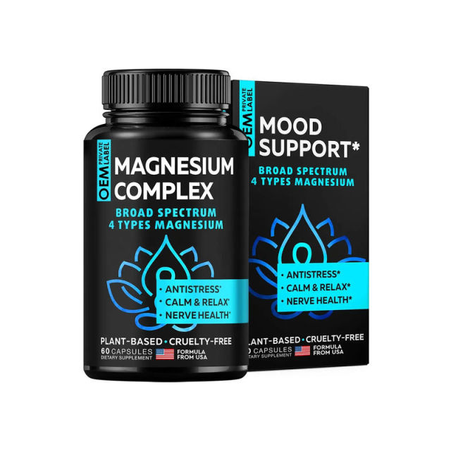 OEM Factory Private Label Broad Spectrum Magnesium Complex 1330mg Blend 4 Types Magnesium Oxide Taurate Citrate Malate 97mg Elemental Magnesium Supports Anti-Stress Calm Relax Nerve Health Heart Sleep Joint 60 Capsules,MY SHOP,OEM Factory Private Label Broad Spectrum Magnesium Complex 1330mg Blend 4 Types Magnesium Oxide Taurate Citrate Malate 97mg Elemental Magnesium Supports Anti-Stress Calm Relax Nerve Health Heart Sleep Joint 60 Capsules