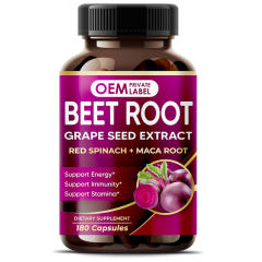 OEM Factory Private Label Beet Root Capsules 7-in-1 Formula With Grape Seed Extract Red Spinach Maca Root Ashwagandha Vitamin D3 Black Pepper Supports Energy Immunity Stamina Nitric Oxide 180 Capsules,MY SHOP,OEM Factory Private Label Beet Root Capsules 7-in-1 Formula With Grape Seed Extract Red Spinach Maca Root Ashwagandha Vitamin D3 Black Pepper Supports Energy Immunity Stamina Nitric Oxide 180 Capsules