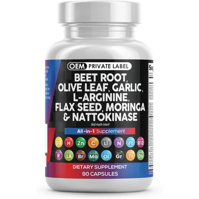 OEM Factory Private Label All-in-1 Beet Root Capsules 22 Ingredients Beet Root Olive Leaf Garlic L-Arginine Flax Seed Moringa Nattokinase Vitamin C D3 B6 B12 Zinc Selenium Potassium NAC Turmeric 90 Capsules,MY SHOP,OEM Factory Private Label All-in-1 Beet Root Capsules 22 Ingredients Beet Root Olive Leaf Garlic L-Arginine Flax Seed Moringa Nattokinase Vitamin C D3 B6 B12 Zinc Selenium Potassium NAC Turmeric 90 Capsules