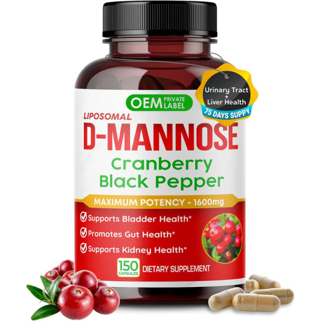 OEM Factory Private Label Liposomal D-Mannose Capsules 1600mg Per Serving With Cranberry 50mg Black Pepper 10mg Liposomal Technology Maximum Absorption Supports Bladder Health Urinary Tract Kidney Health Gut Health 150 Capsules,MY SHOP,OEM Factory Private Label Liposomal D-Mannose Capsules 1600mg Per Serving With Cranberry 50mg Black Pepper 10mg Liposomal Technology Maximum Absorption Supports Bladder Health Urinary Tract Kidney Health Gut Health 150 Capsules