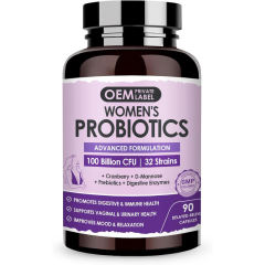 OEM Factory Private Label Women's Probiotic Capsules 100 Billion CFU 32 Strains With Cranberry D-Mannose Hibiscus Dandelion Prebiotics Digestive Enzymes Mood Support Blend Delayed Release Digestive Immune Health 90 Capsules,MY SHOP,OEM Factory Private Label Women's Probiotic Capsules 100 Billion CFU 32 Strains With Cranberry D-Mannose Hibiscus Dandelion Prebiotics Digestive Enzymes Mood Support Blend Delayed Release Digestive Immune Health 90 Capsules