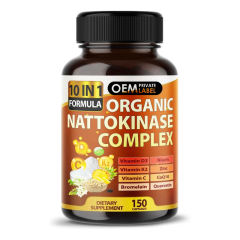 OEM Factory Private Label 10-in-1 Organic Nattokinase Complex Capsules With Vitamin D3 K2 C Niacin Zinc CoQ10 Bromelain Quercetin Supports Healthy Circulation Cardiovascular Health Clean Plant-Based 150 Capsules,MY SHOP,OEM Factory Private Label 10-in-1 Organic Nattokinase Complex Capsules With Vitamin D3 K2 C Niacin Zinc CoQ10 Bromelain Quercetin Supports Healthy Circulation Cardiovascular Health Clean Plant-Based 150 Capsules