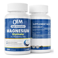 OEM Factory Private Label Magnesium Glycinate Capsules 200mg Elemental Magnesium With Zinc 15mg L-Theanine 150mg High Absorption Bisglycinate Forms Supports Calm Focus Stress Relief Restful Sleep Muscle Nerve Health 120 Veggie Capsules,MY SHOP,OEM Factory Private Label Magnesium Glycinate Capsules 200mg Elemental Magnesium With Zinc 15mg L-Theanine 150mg High Absorption Bisglycinate Forms Supports Calm Focus Stress Relief Restful Sleep Muscle Nerve Health 120 Veggie Capsules