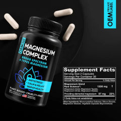 OEM Factory Private Label Broad Spectrum Magnesium Complex 1330mg Blend 4 Types Magnesium Oxide Taurate Citrate Malate 97mg Elemental Magnesium Supports Anti-Stress Calm Relax Nerve Health Heart Sleep Joint 60 Capsules,MY SHOP,OEM Factory Private Label Broad Spectrum Magnesium Complex 1330mg Blend 4 Types Magnesium Oxide Taurate Citrate Malate 97mg Elemental Magnesium Supports Anti-Stress Calm Relax Nerve Health Heart Sleep Joint 60 Capsules