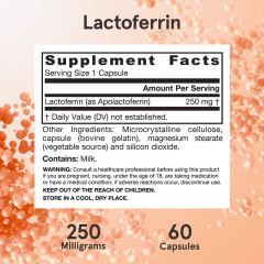 OEM Factory Private Label Freeze Dried Lactoferrin Capsules 250mg Apolactoferrin From Cow's Milk Immune Peptide Supports Healthy Immune System Promotes Iron Absorption Non-GMO Gluten Free 60 Capsules,MY SHOP,OEM Factory Private Label Freeze Dried Lactoferrin Capsules 250mg Apolactoferrin From Cow's Milk Immune Peptide Supports Healthy Immune System Promotes Iron Absorption Non-GMO Gluten Free 60 Capsules