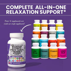 GMP Certified OEM Magnesium Complex With Apigenin L-Theanine 1000mg Magnesium Glycinate Citrate Taurate 200mg L-Theanine 50mg Apigenin Vitamin B6 Zinc Copper GABA 5-HTP Glycine Phosphatidylcholine Passion Flower Lemon Balm 60 Capsules,MY SHOP,GMP Certified OEM Magnesium Complex With Apigenin L-Theanine 1000mg Magnesium Glycinate Citrate Taurate 200mg L-Theanine 50mg Apigenin Vitamin B6 Zinc Copper GABA 5-HTP Glycine Phosphatidylcholine Passion Flower Lemon Balm 60 Capsules