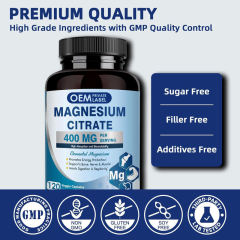 OEM Factory Private Label Magnesium Citrate Capsules 400mg Elemental Magnesium From 2,500mg Magnesium Citrate High Absorption Bioavailability Energy Production Bone Nerve Muscle Support Digestion Regularity 120 Veggie Capsules,MY SHOP,OEM Factory Private Label Magnesium Citrate Capsules 400mg Elemental Magnesium From 2,500mg Magnesium Citrate High Absorption Bioavailability Energy Production Bone Nerve Muscle Support Digestion Regularity 120 Veggie Capsules