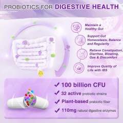 OEM Factory Private Label Women's Probiotic Capsules 100 Billion CFU 32 Strains With Cranberry D-Mannose Hibiscus Dandelion Prebiotics Digestive Enzymes Mood Support Blend Delayed Release Digestive Immune Health 90 Capsules,MY SHOP,OEM Factory Private Label Women's Probiotic Capsules 100 Billion CFU 32 Strains With Cranberry D-Mannose Hibiscus Dandelion Prebiotics Digestive Enzymes Mood Support Blend Delayed Release Digestive Immune Health 90 Capsules