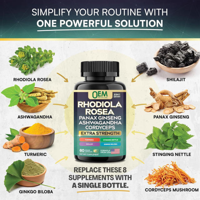 One-Stop OEM Service 8-in-1 Adaptogen Formula Shilajit 30:1 300mg Ashwagandha 20:1 100mg Rhodiola 10:1 100mg Panax Ginseng 30:1 50mg Cordyceps 10:1 50mg Ginkgo 10:1 50mg Nettle 10:1 25mg Turmeric 20:1 25mg 60 Veggie Capsules,MY SHOP,One-Stop OEM Service 8-in-1 Adaptogen Formula Shilajit 30:1 300mg Ashwagandha 20:1 100mg Rhodiola 10:1 100mg Panax Ginseng 30:1 50mg Cordyceps 10:1 50mg Ginkgo 10:1 50mg Nettle 10:1 25mg Turmeric 20:1 25mg 60 Veggie Capsules