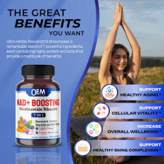 GMP Certified OEM NAD+ Boosting Formula 7-in-1 Nicotinamide Riboside Resveratrol Turmeric Quercetin Milk Thistle 7,800mg Per Serving Promotes Energy Production Anti-Aging Support 90 Capsules,MY SHOP,GMP Certified OEM NAD+ Boosting Formula 7-in-1 Nicotinamide Riboside Resveratrol Turmeric Quercetin Milk Thistle 7,800mg Per Serving Promotes Energy Production Anti-Aging Support 90 Capsules