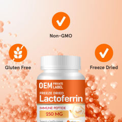 OEM Factory Private Label Freeze Dried Lactoferrin Capsules 250mg Apolactoferrin From Cow's Milk Immune Peptide Supports Healthy Immune System Promotes Iron Absorption Non-GMO Gluten Free 60 Capsules,MY SHOP,OEM Factory Private Label Freeze Dried Lactoferrin Capsules 250mg Apolactoferrin From Cow's Milk Immune Peptide Supports Healthy Immune System Promotes Iron Absorption Non-GMO Gluten Free 60 Capsules