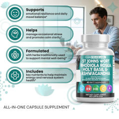 OEM Factory Private Label St John's Wort Rhodiola Capsules 1000mg St John's Wort 10:1 1000mg Rhodiola 20:1 200mg Ashwagandha 30:1 100mg Holy Basil 30:1 Vitamin C 45mg Iron 4mg Black Pepper 5mg Mood Stress Energy Support 90 Capsules,MY SHOP,OEM Factory Private Label St John's Wort Rhodiola Capsules 1000mg St John's Wort 10:1 1000mg Rhodiola 20:1 200mg Ashwagandha 30:1 100mg Holy Basil 30:1 Vitamin C 45mg Iron 4mg Black Pepper 5mg Mood Stress Energy Support 90 Capsules