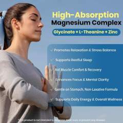 OEM Factory Private Label Magnesium Glycinate Capsules 200mg Elemental Magnesium With Zinc 15mg L-Theanine 150mg High Absorption Bisglycinate Forms Supports Calm Focus Stress Relief Restful Sleep Muscle Nerve Health 120 Veggie Capsules,MY SHOP,OEM Factory Private Label Magnesium Glycinate Capsules 200mg Elemental Magnesium With Zinc 15mg L-Theanine 150mg High Absorption Bisglycinate Forms Supports Calm Focus Stress Relief Restful Sleep Muscle Nerve Health 120 Veggie Capsules