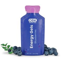OEM Factory Private Label Energy Gel Blueberry Flavor Caffeine Free With Blueberry Puree Cane Sugar Brown Rice Syrup Chia Seed Powder Sea Salt Sustained Energy Vegan Gluten Free 43g Packet,MY SHOP,OEM Factory Private Label Energy Gel Blueberry Flavor Caffeine Free With Blueberry Puree Cane Sugar Brown Rice Syrup Chia Seed Powder Sea Salt Sustained Energy Vegan Gluten Free 43g Packet