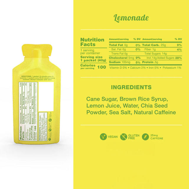 OEM Factory Private Label Energy Gel Lemonade Flavor 25mg Caffeine Natural Caffeine Source Cane Sugar Brown Rice Syrup Chia Seed Powder Sea Salt Sustained Energy 40g Single Serve Packet,MY SHOP,OEM Factory Private Label Energy Gel Lemonade Flavor 25mg Caffeine Natural Caffeine Source Cane Sugar Brown Rice Syrup Chia Seed Powder Sea Salt Sustained Energy 40g Single Serve Packet
