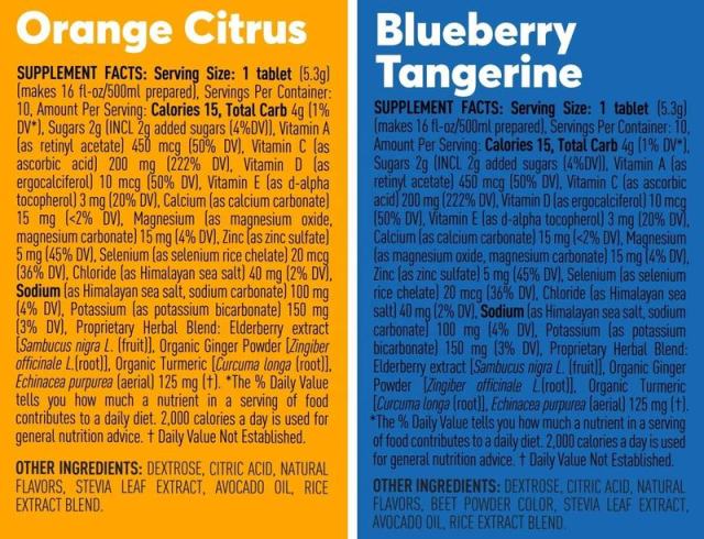 Factory Direct Immunity Electrolyte Tablets 2 Flavors Blueberry Tangerine Orange Citrus Sugar Free Complete Electrolytes Antioxidants For Immune Support Balanced Hydration 10 Count Per Flavor,MY SHOP,Factory Direct Immunity Electrolyte Tablets 2 Flavors Blueberry Tangerine Orange Citrus Sugar Free Complete Electrolytes Antioxidants For Immune Support Balanced Hydration 10 Count Per Flavor