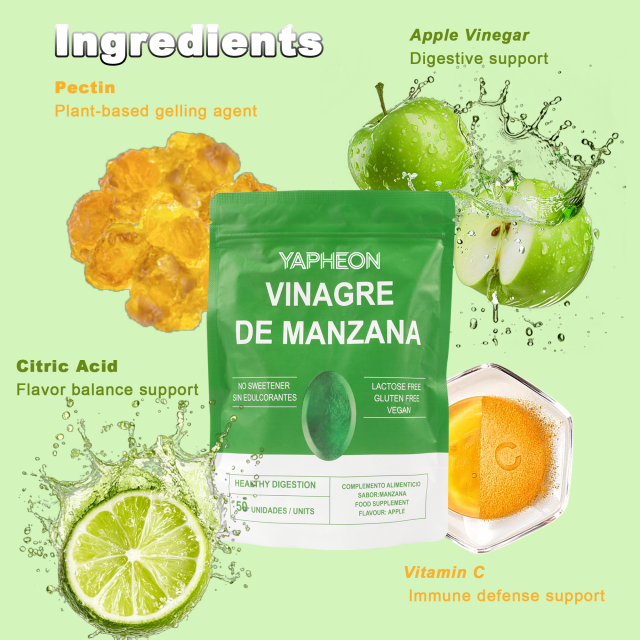 B2B Custom Apple Vinegar Gummy Supplement with No Added Sweeteners,MY SHOP,B2B Custom Apple Vinegar Gummy Supplement with No Added Sweeteners