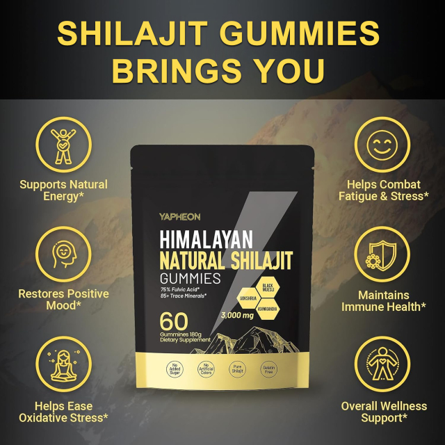 Private Label 3000mg Shilajit Gummy Supplement with 75% Fulvic Acid,MY SHOP,Private Label 3000mg Shilajit Gummy Supplement with 75% Fulvic Acid