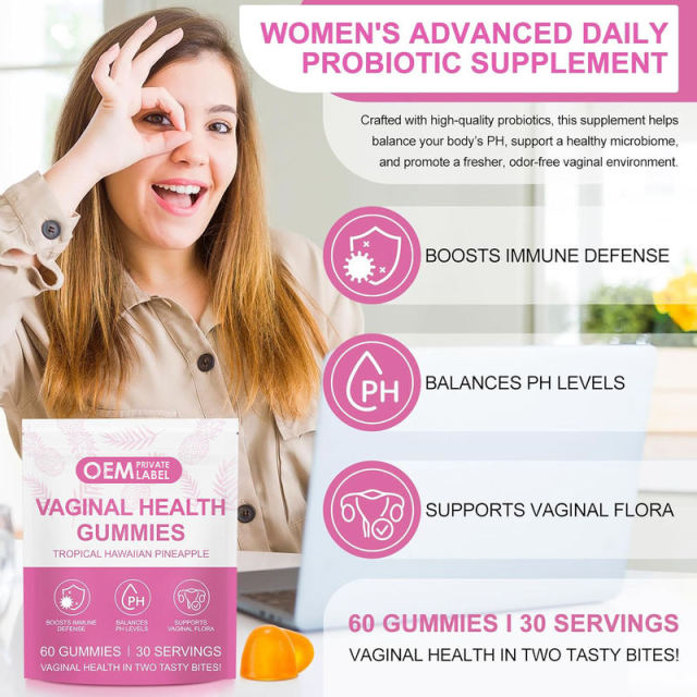 Feminine Balance Probiotic Gummies – Pineapple Flavor,MY SHOP,Women's Multivitamin Gummies