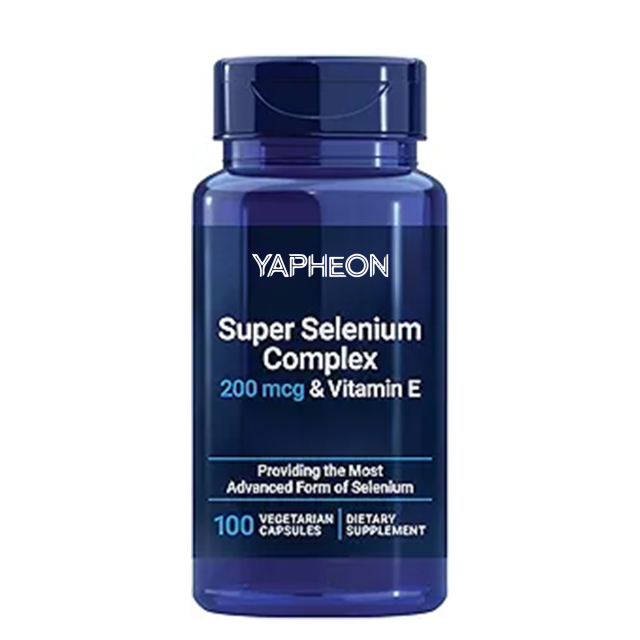 YAPHEON Super Selenium Complex 200mcg + Vitamin E - 100 Vegetarian Capsules,MY SHOP,OEM Supplyment