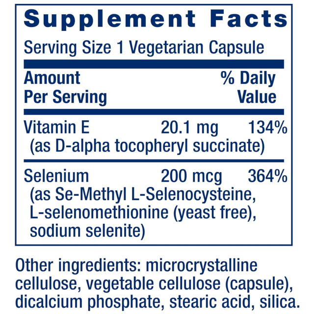 YAPHEON Super Selenium Complex 200mcg + Vitamin E - 100 Vegetarian Capsules,MY SHOP,OEM Supplyment